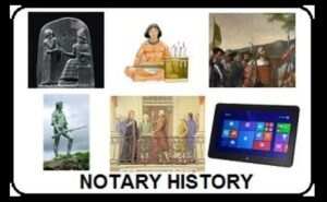 varies images representing ancient notaries